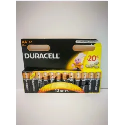 Батарейки Duracell пальчиковые алкалиновые 12 шт