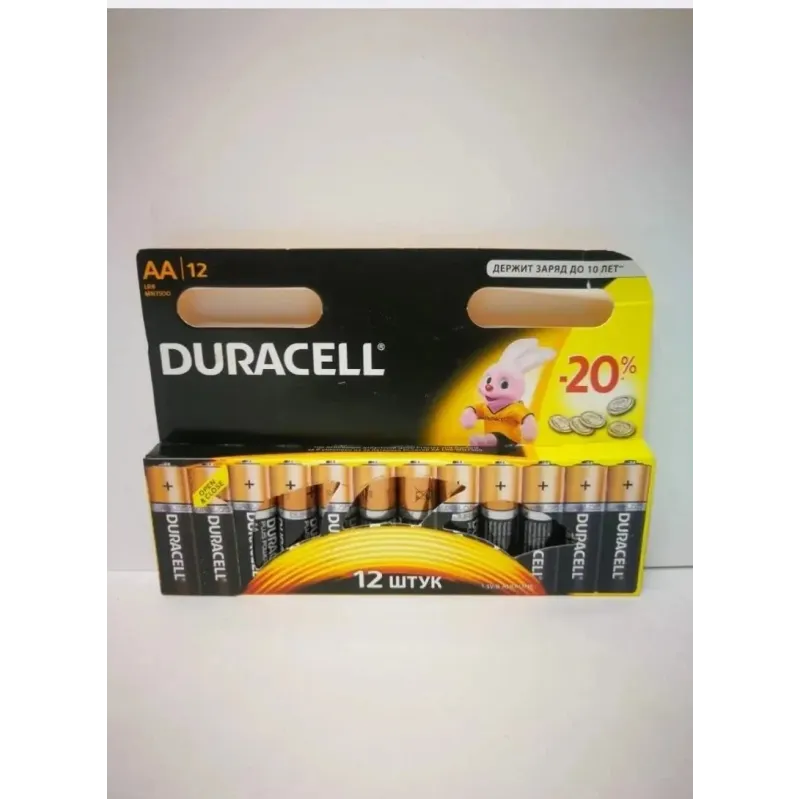Батарейки Duracell пальчиковые алкалиновые 12 шт