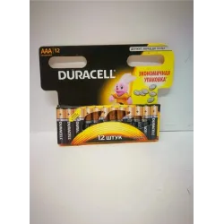Батарейки Duracell мизинчиковые алкалиновые 12 шт
