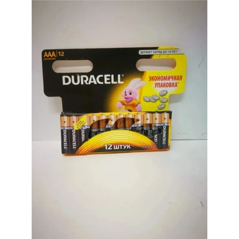 Батарейки Duracell мизинчиковые алкалиновые 12 шт
