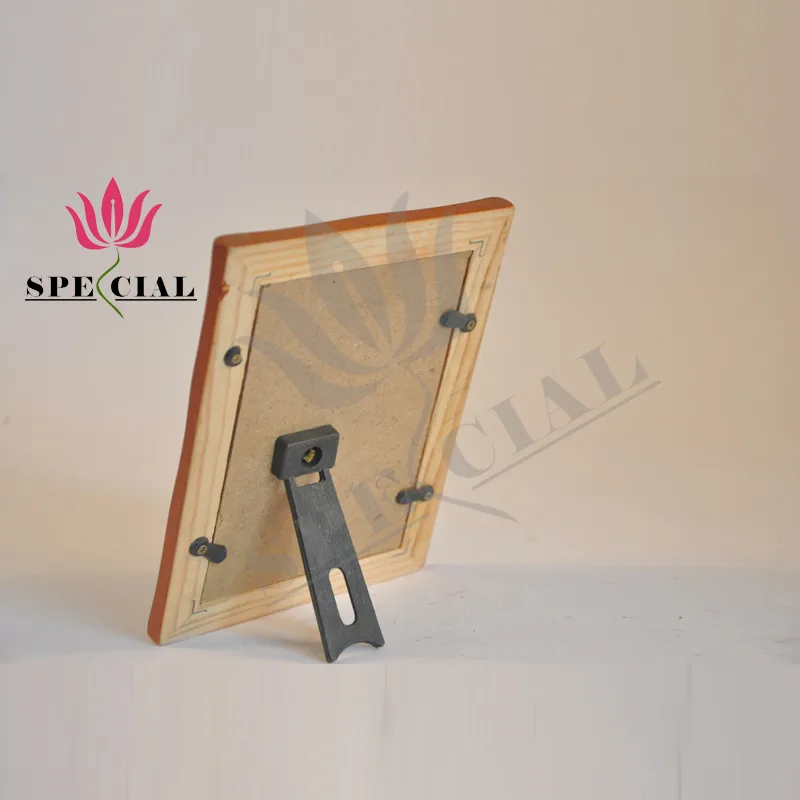 Фоторамка из сосны, настольная, 5x5 см, прямоугольная, в европейском стиле