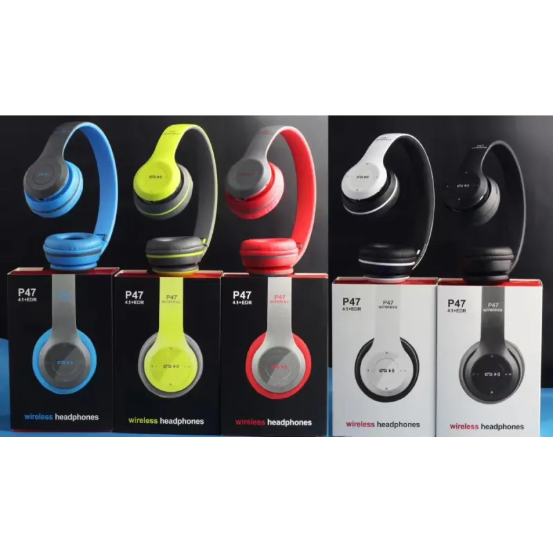 Bluetooth-наушники P47 с поддержкой карт памяти, аудиокабелем и кабелем данных