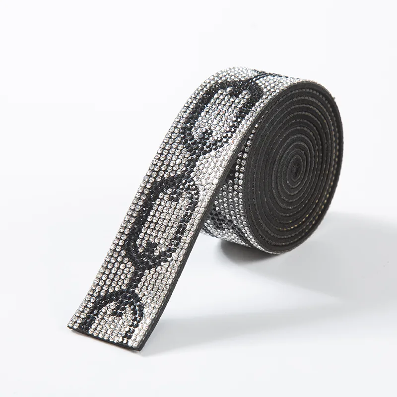 Стразы на сетке с двухцветной каймой для декора одежды, оптовая продажа