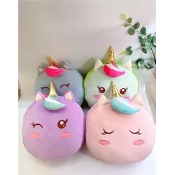 Мягкая игрушка-подушка единорог в пастельных тонах