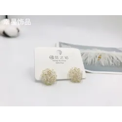 Серьги-гвоздики из серебра 925 пробы с гипоаллергенными иглами