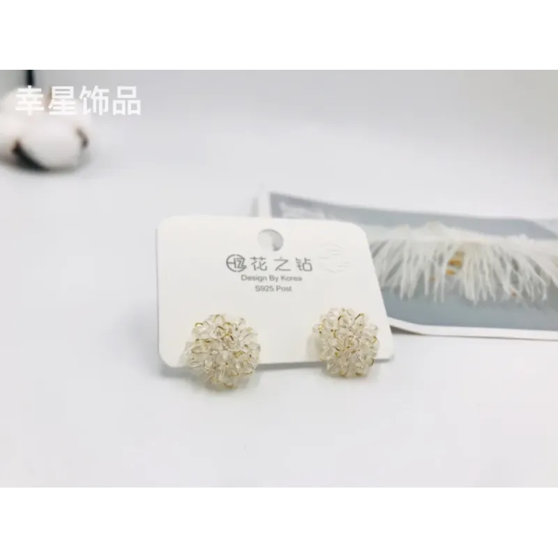 Серьги-гвоздики из серебра 925 пробы с гипоаллергенными иглами