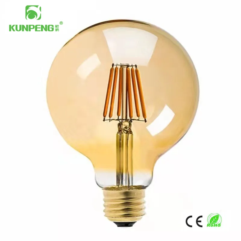 LED-лампа G125 с нитью накала, 4/6/8 Вт, для декора и улицы