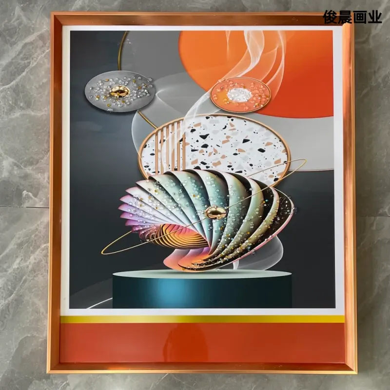 Картина на кристаллическом стекле 50×60 см в раме, для гостиной