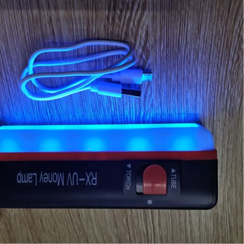 Портативный LED-фонарик для проверки банкнот, USB-зарядка
