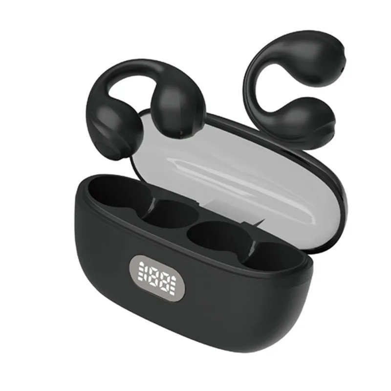 Беспроводные Bluetooth-наушники-клипсы с шумоподавлением и дисплеем