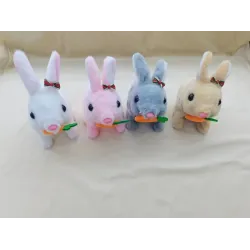 Интерактивный короткошёрстный зайчик со светящимися ушками