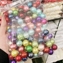 Крупные жемчужные бусины для DIY, цветные, в смешанных наборах, полуфабрикат