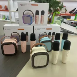 Портативная Bluetooth-колонка с беспроводным микрофоном для караоке