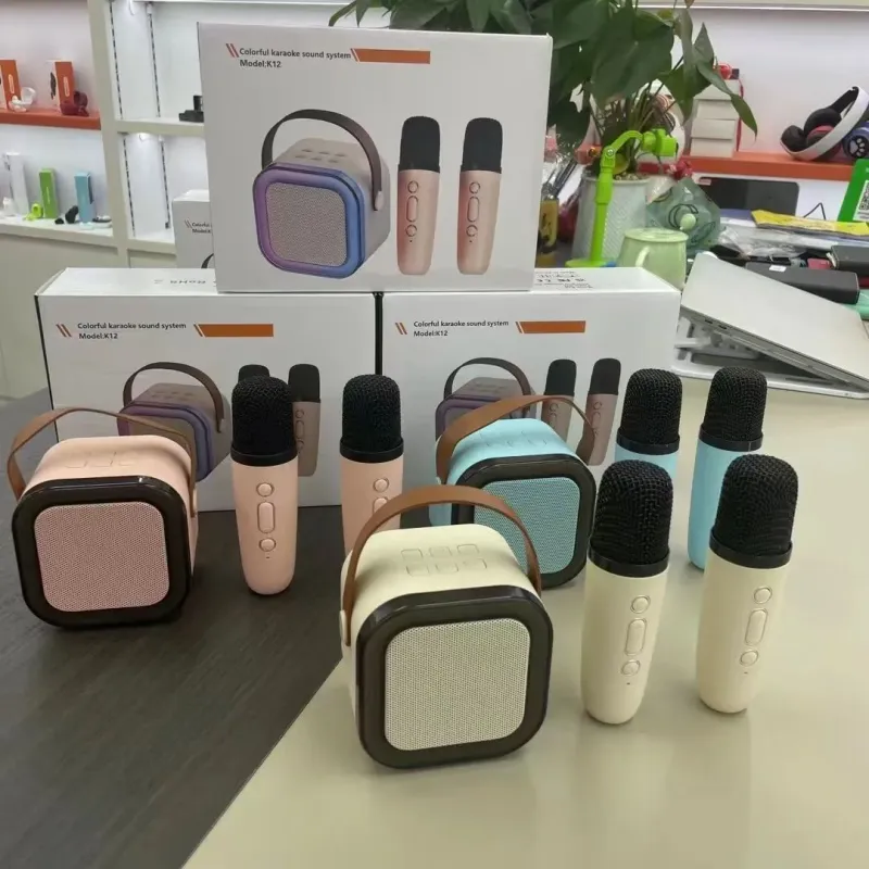 Портативная Bluetooth-колонка с беспроводным микрофоном для караоке