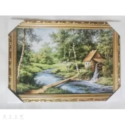 Декоративное панно с пейзажем для ресторана, гобеленовая картина