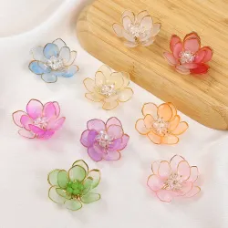 Акриловые цветочные элементы для DIY: для заколок, резинок, коробок и аксессуаров