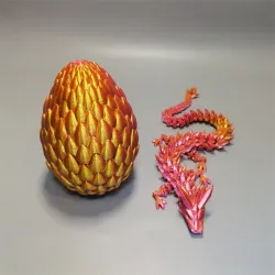 3D-печать: фигурка дракона из PLA-пластика, декоративное яйцо