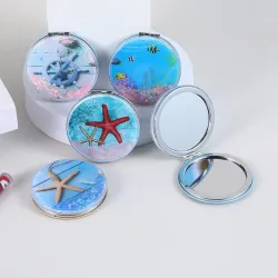 Складное портативное зеркало для макияжа с мягким покрытием, 9×7 см