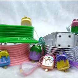 Брелок для ключей с PVC-фигуркой мороженого, для автомобиля и рюкзака