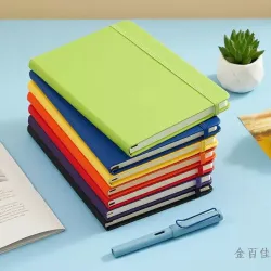 Блокнот A5 на резинке, обложка из искусственной кожи PU
