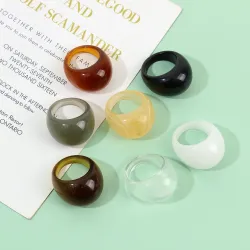 Кольцо женское из смолы геометрической формы, 8-го размера