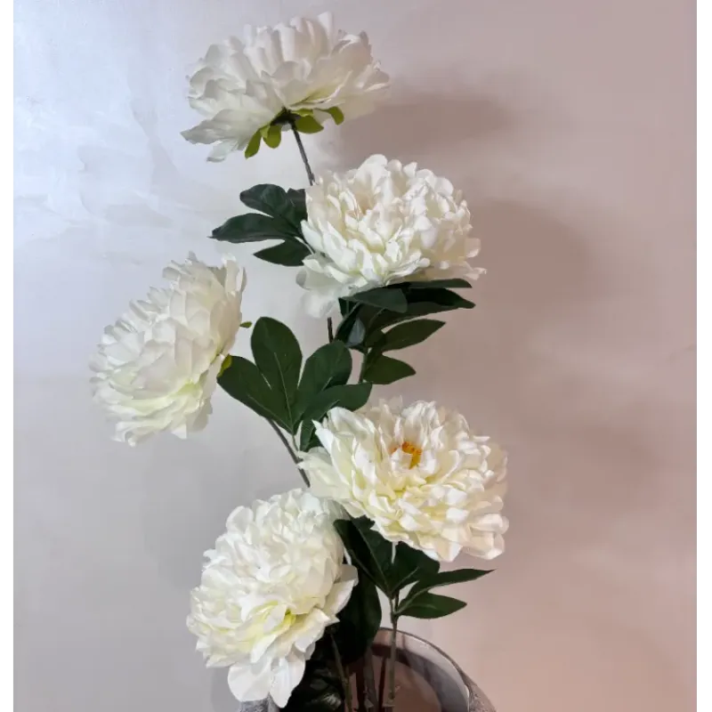 Искусственные цветы пион из шёлка, 5 головок, для дома и офиса, 115 см
