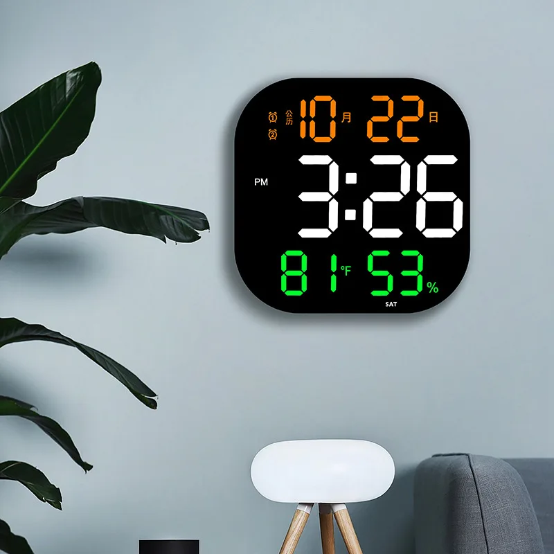 Настенные LED-часы с обратным отсчетом времени, квадратные, декоративные