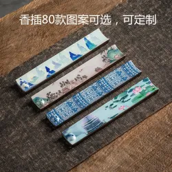 Керамическая подставка для благовоний с эмалевой росписью, ручная работа