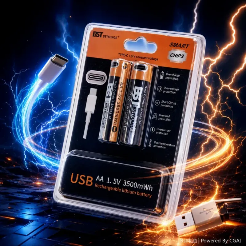 Аккумулятор Li-ion AA 1,5 В 3500 мАч с USB-зарядкой