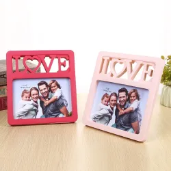 Настольная фоторамка LOVE из пластика, квадратная, для дома и фотостудии