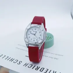 Кварцевые часы с квадратным силиконовым ремешком и цифровым циферблатом, унисекс
