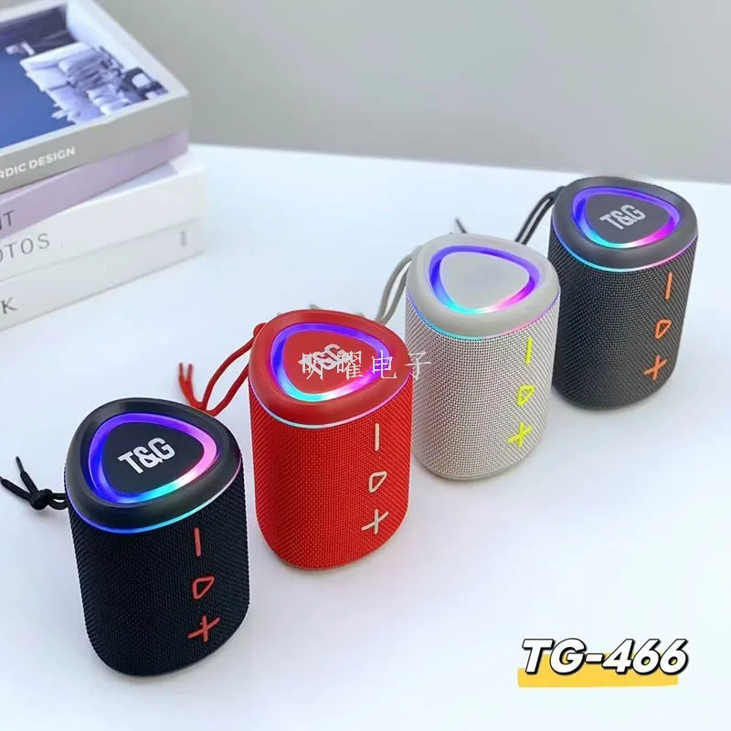 Портативная Bluetooth-колонка TG466 с TWS, FM-радио и LED-подсветкой