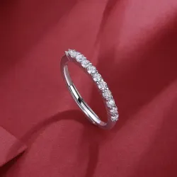 Кольцо из серебра S925 с муассанитом, женское, стартовое, для наложения