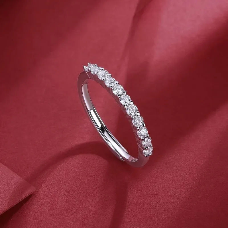 Кольцо из серебра S925 с муассанитом, женское, стартовое, для наложения