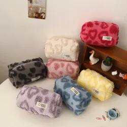 Плюшевая косметичка-пенал, 18×10×10 см