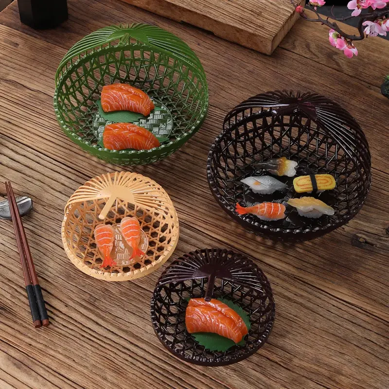 Пластиковая корзина для закусок и фруктов, 15,4x14,7 и 22,2x22,6 см
