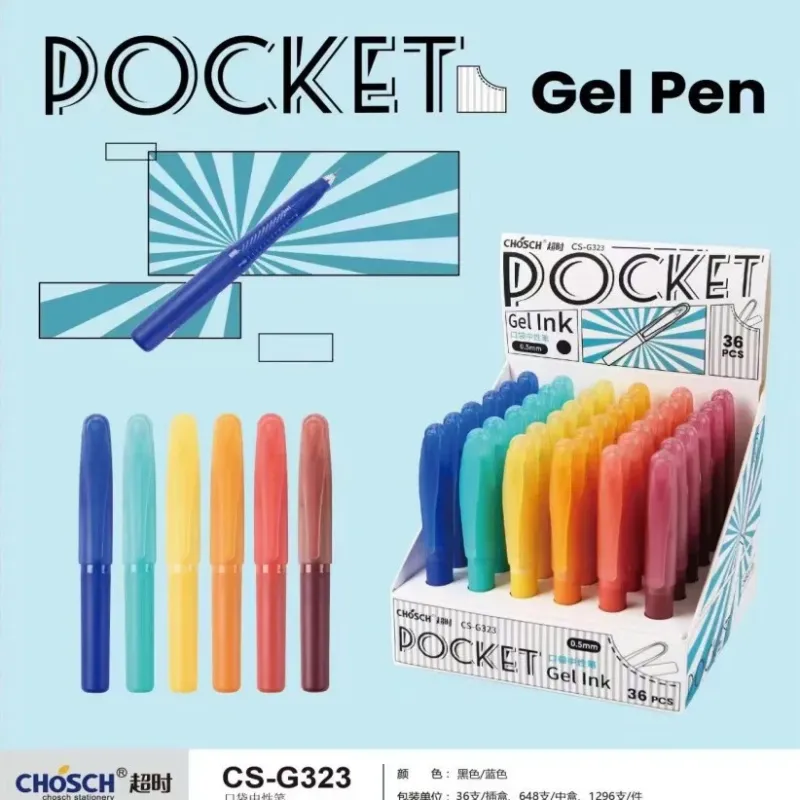 Карманные мини-шариковые ручки G323, 0,5 мм, чёрные/синие