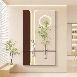 Настенная картина с подсветкой LED и объёмным песчаником для прихожей 40×70 см