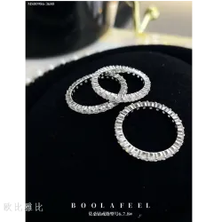 Кольцо из серебра 925 с муассанитом, со сплошной инкрустацией