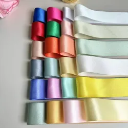 Полиэстеровая тканевая лента с бантиком для DIY, упаковки букетов и одежды