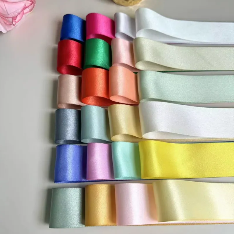 Полиэстеровая тканевая лента с бантиком для DIY, упаковки букетов и одежды