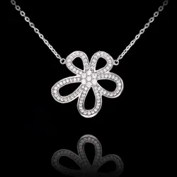 Серебряное колье «Подсолнух» из серебра 925 пробы с цветком