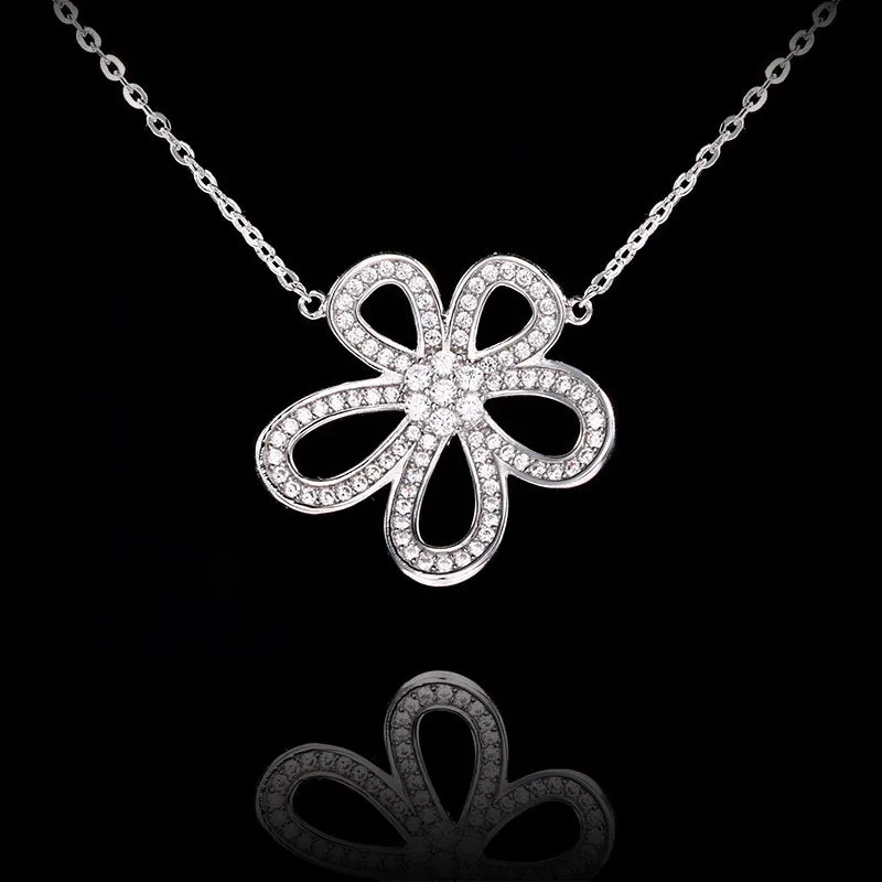 Серебряное колье «Подсолнух» из серебра 925 пробы с цветком