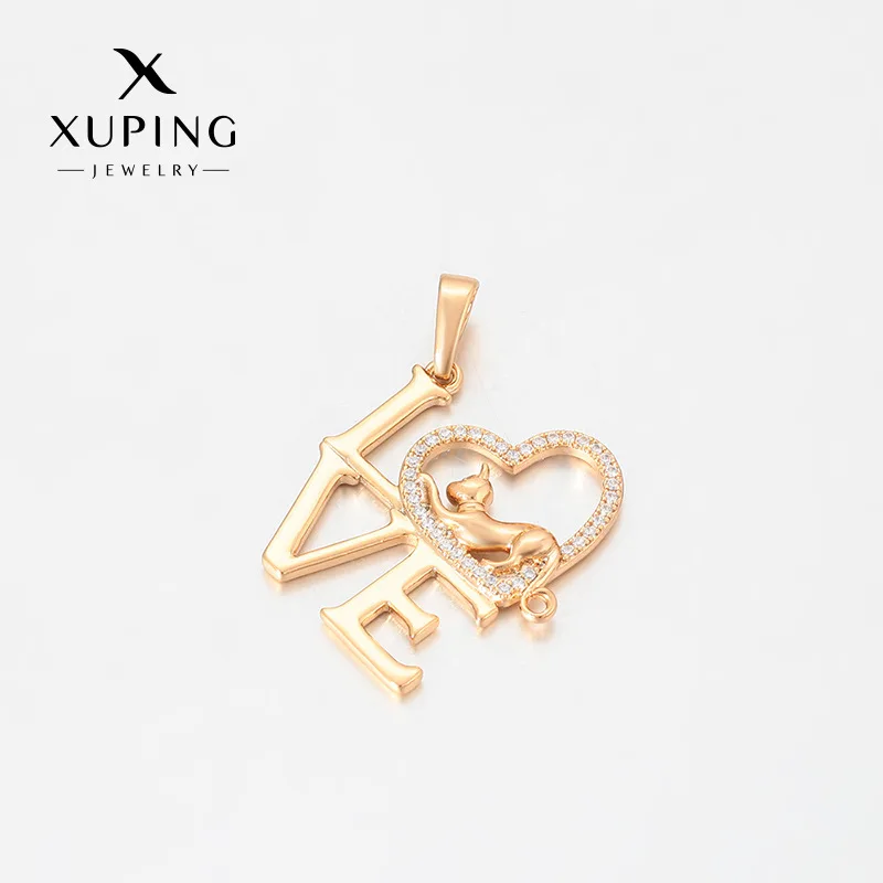 Подвеска-котик из медного сплава с покрытием 18K, ретро-стиль