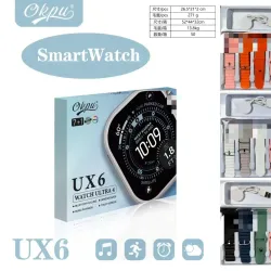 Умные часы UX6 Watch Ultra 4, набор 7 в 1, Bluetooth, пульсометр