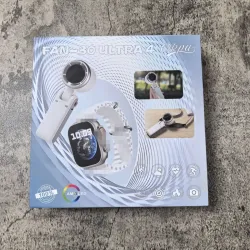 Умные часы с вентилятором, Bluetooth, шагомер и пульсометр, 2,01 дюйма