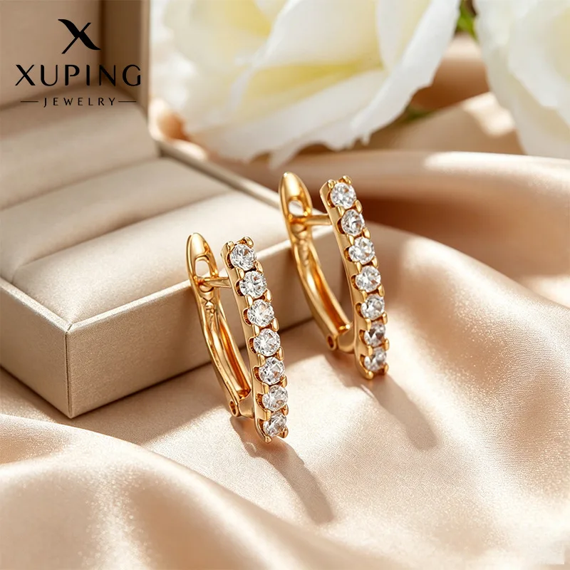 Серьги-зажимы V-образной формы из сплава, ретро-стиль, позолоченные 18K