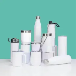 Термокружка-бутылка для сублимации, прямая, белая, 18/40 oz