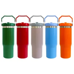 Термокружка 30 oz с ручкой, макаронные цвета, для сублимации
