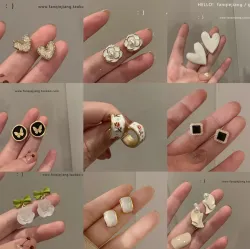 Серьги-гвоздики из серебра 925 пробы с жемчугом, форма сердца